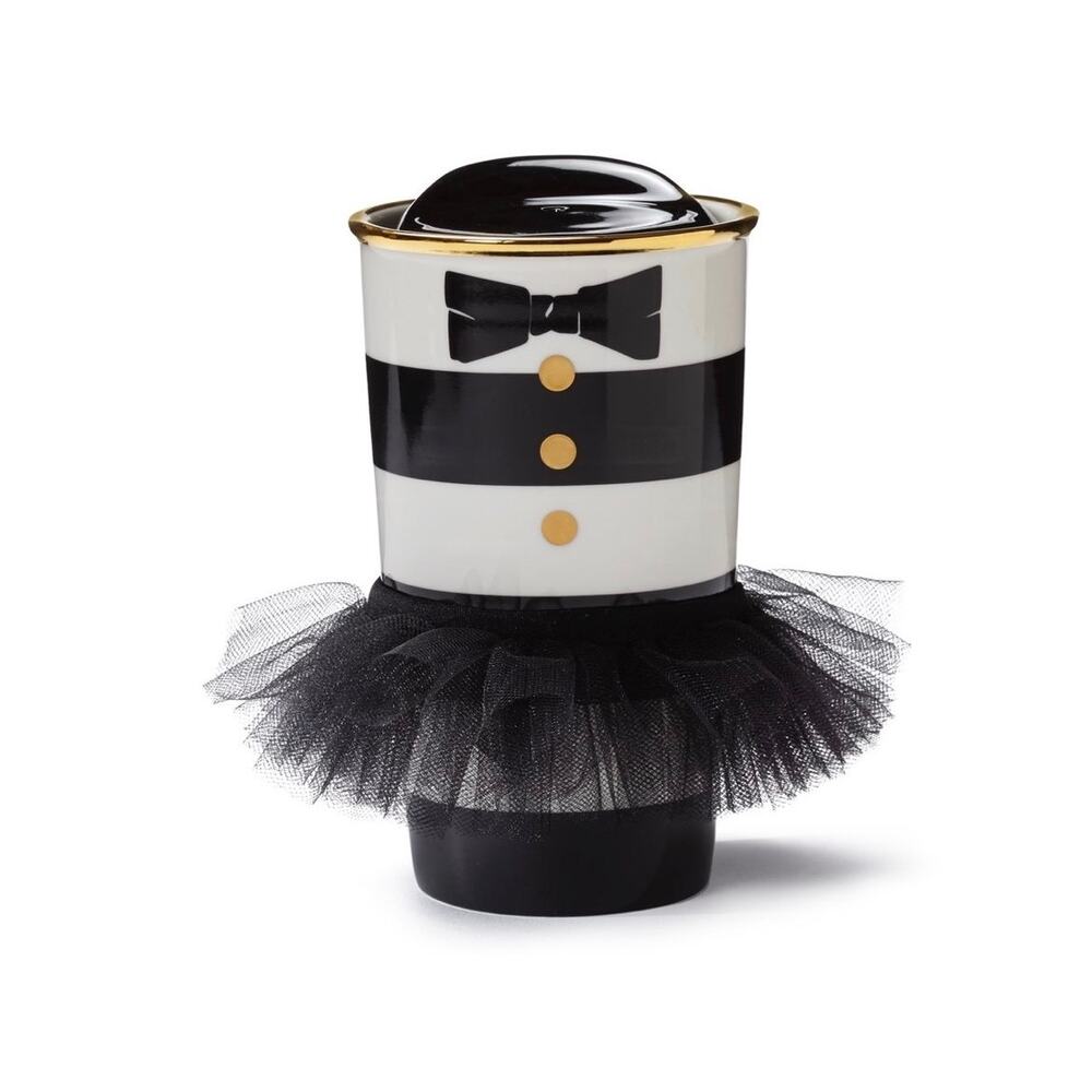 Alice + Olivia x Starbucks striped Ceramic tumbler Mug w/tutu